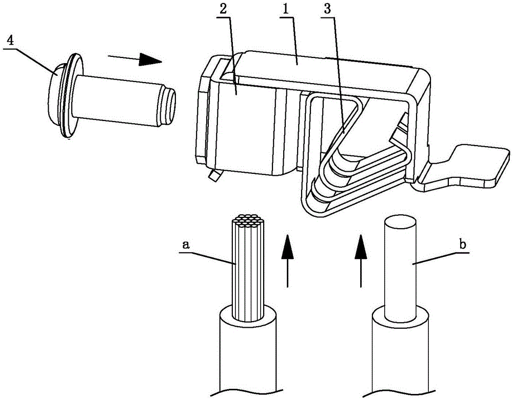 Connection terminal with wide application range and switch socket