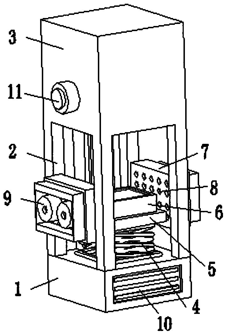 Heat treatment device capable of automatically lifting