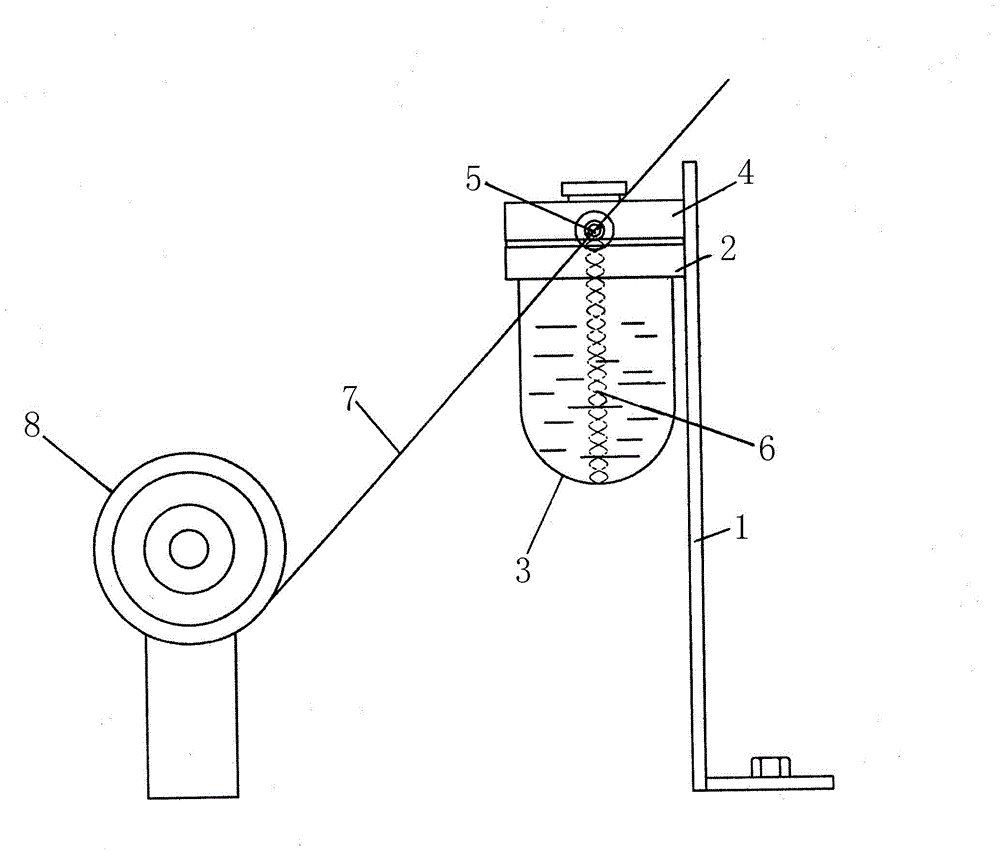 Oiling device for rubber pipe water tank drawing machine