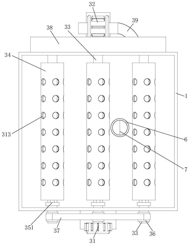 Inflatable cleaning device used for processing of long fur