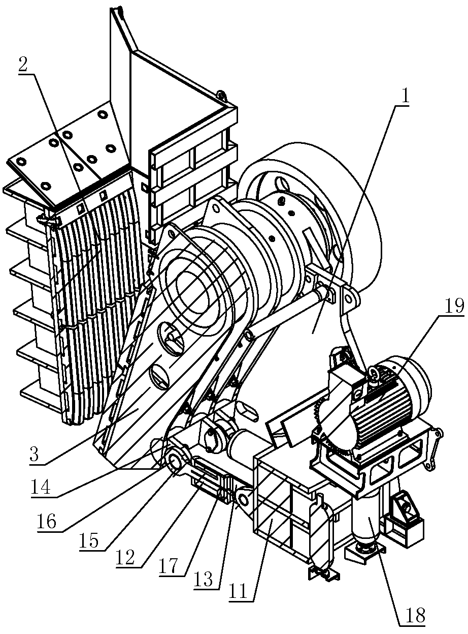 Intelligent control system for jaw crusher, and jaw crusher thereof