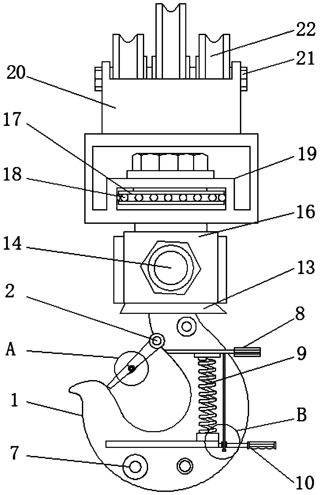 Crane hook structure convenient to turn