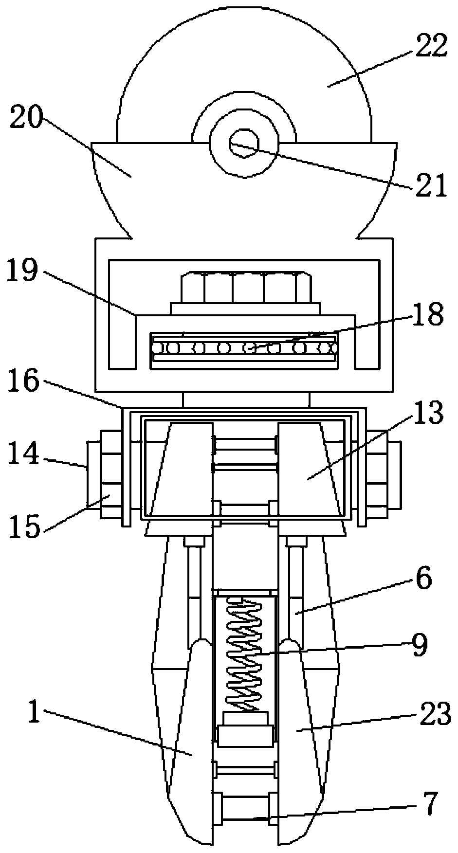 Crane hook structure convenient to turn