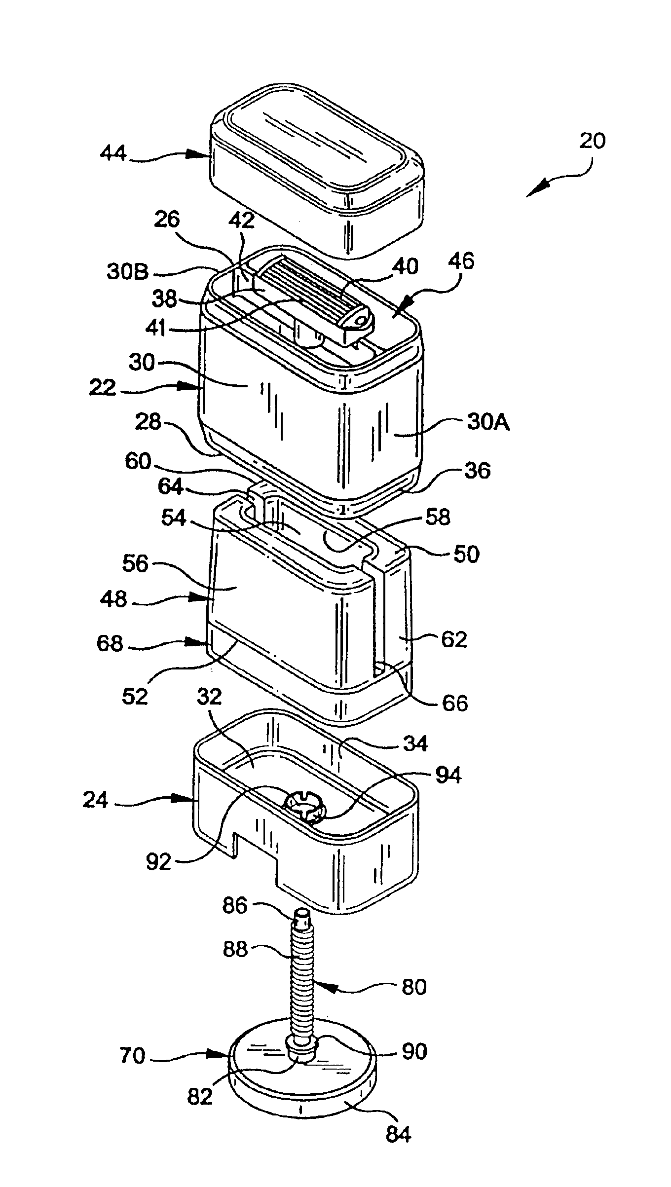 Wet shaving assembly