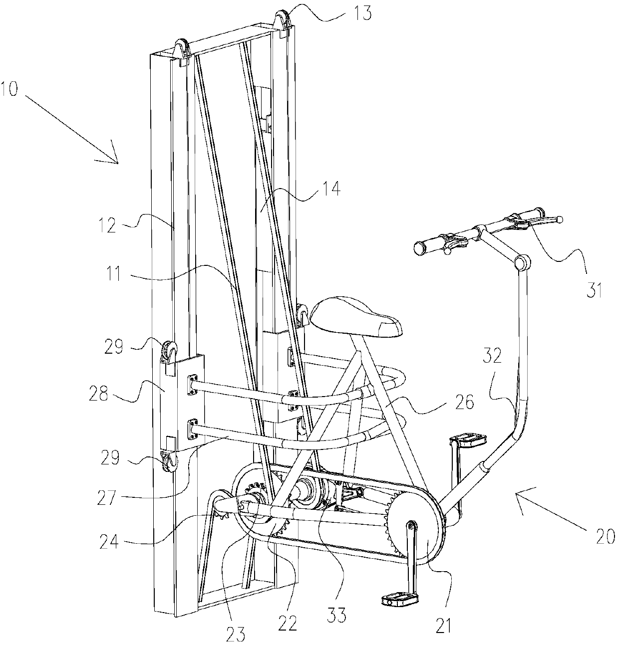 Vertical transportation bicycle system