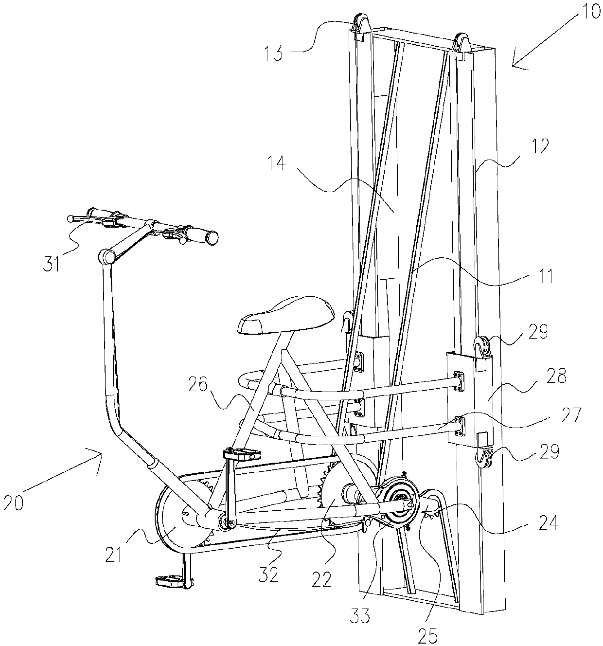 Vertical transportation bicycle system