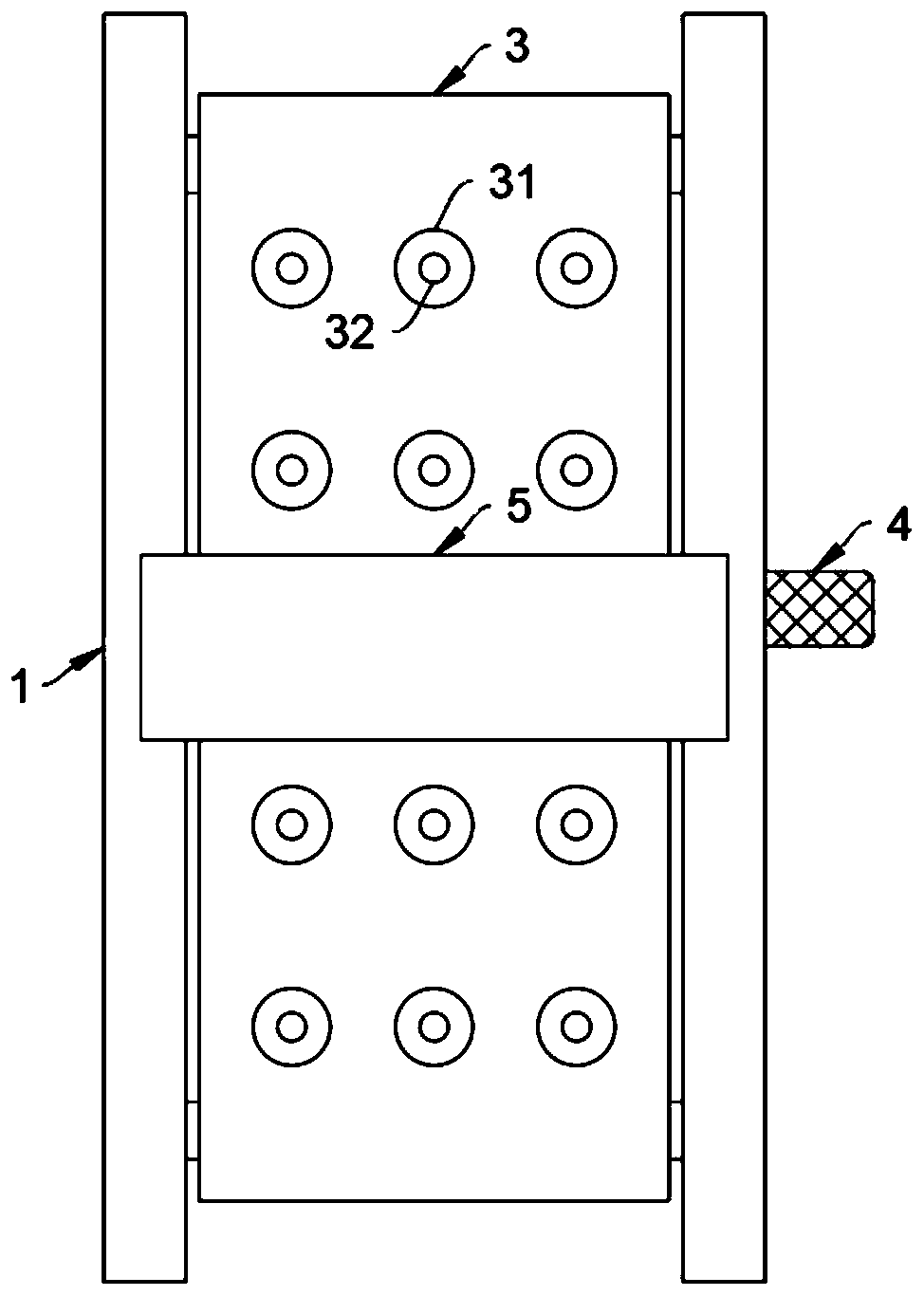 Convenient treading type yellow peach pit removing equipment and using method thereof