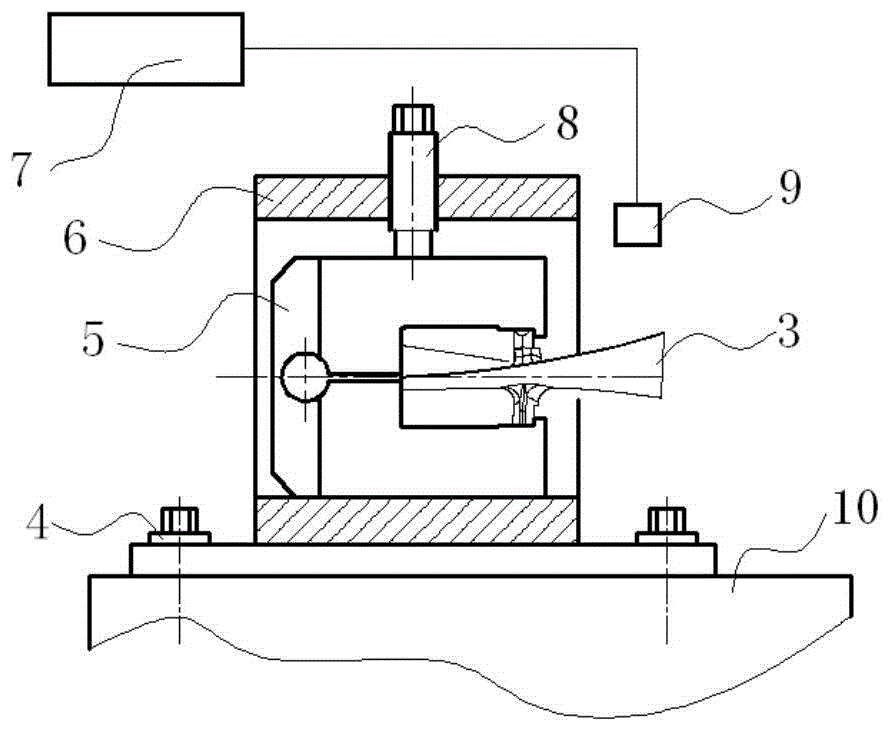 Vibration fatigue testing method for large-bypass-ratio engine fan blade with shoulder