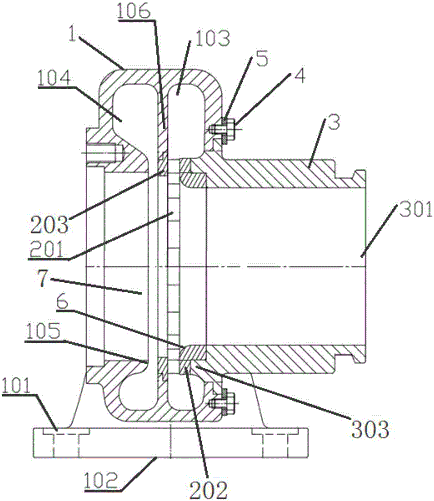 Combined type double-vortex-tube turbine shell