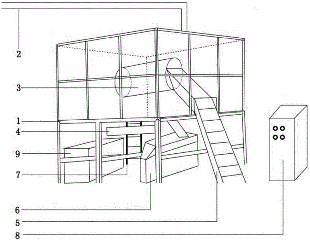 Tea peduncle, stem and leaf separation device