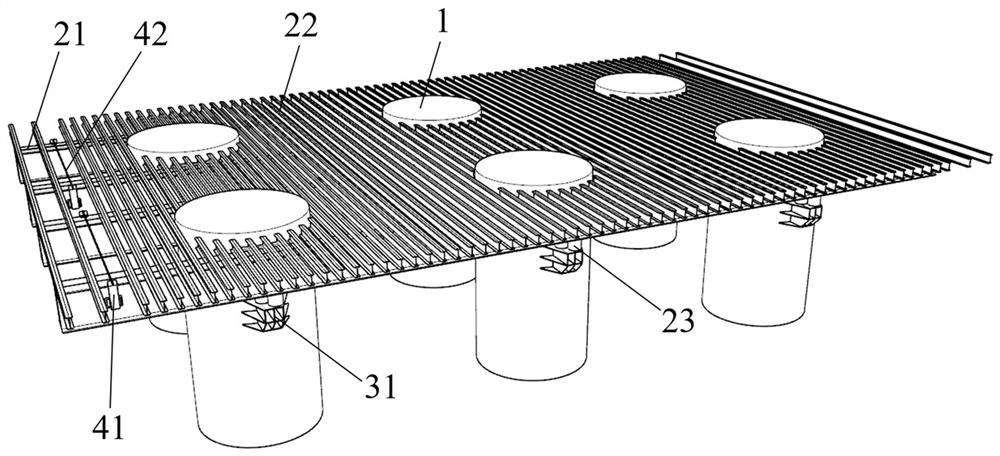 Temporary bracket arranged by utilizing steel casings and construction method thereof