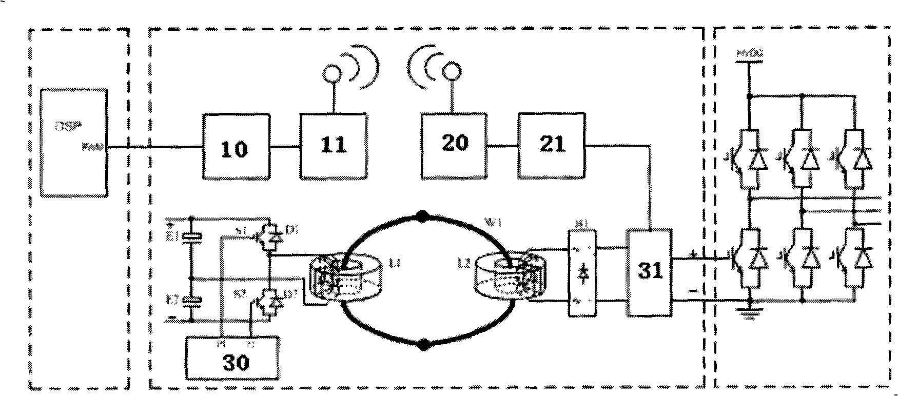 Wireless driving system for power switch part