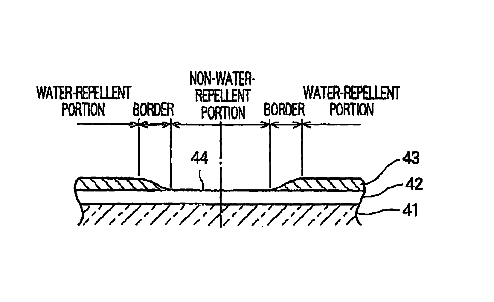 Partially treated water-repellent glass sheet