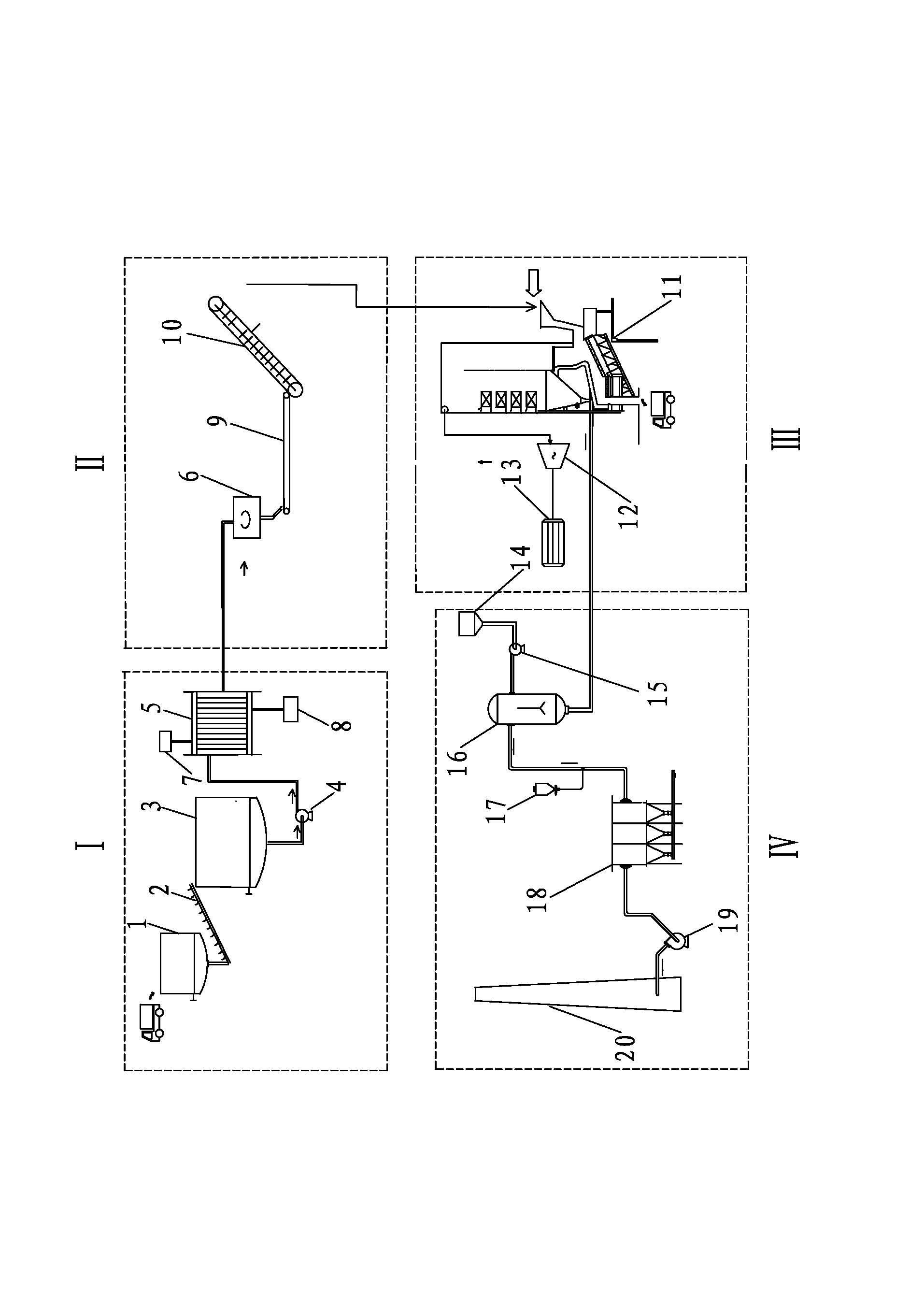 Sludge drying and incinerating system on basis of incineration of waste grate furnace and treatment method thereof