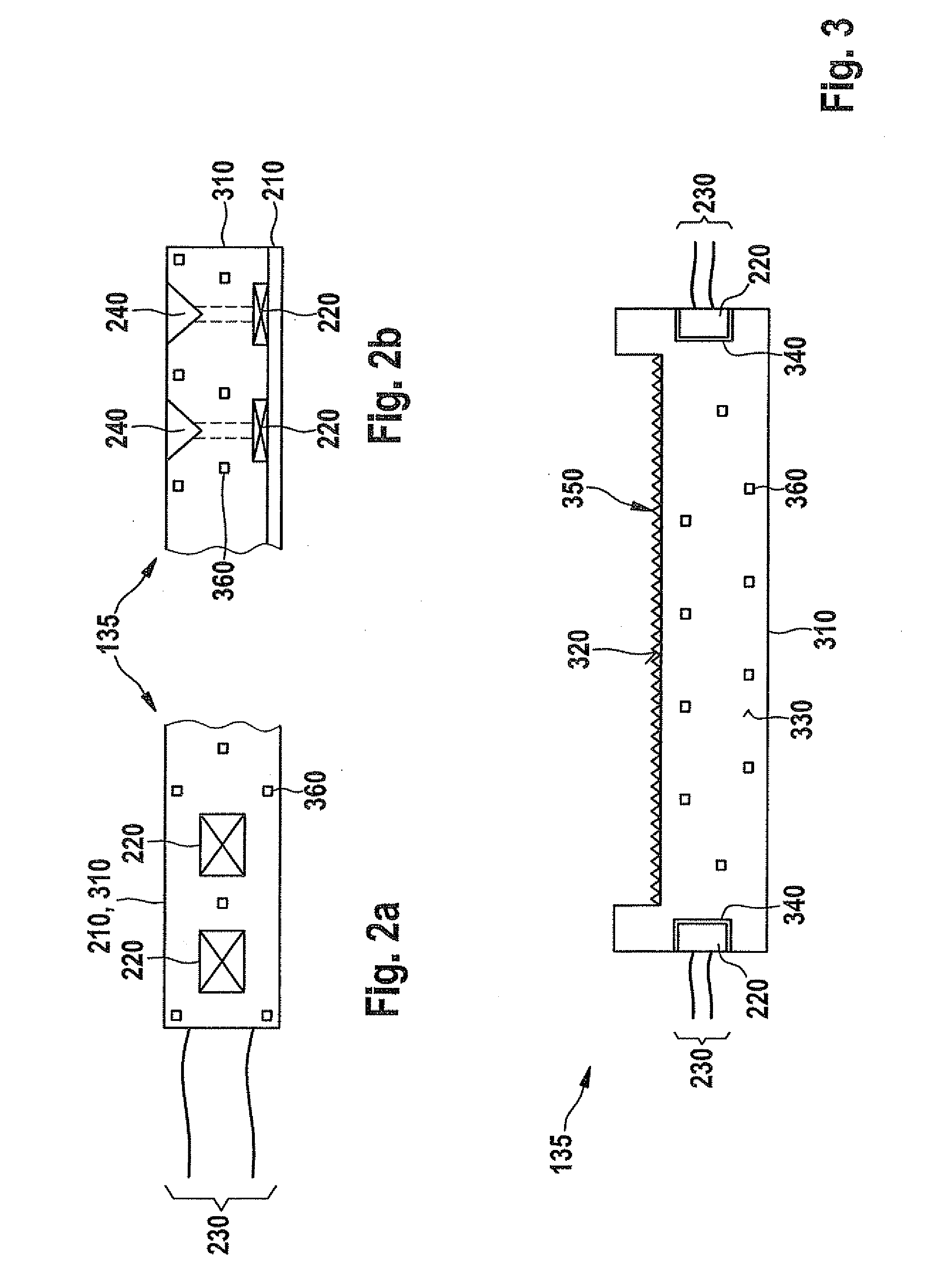 Sensor system in a motor vehicle