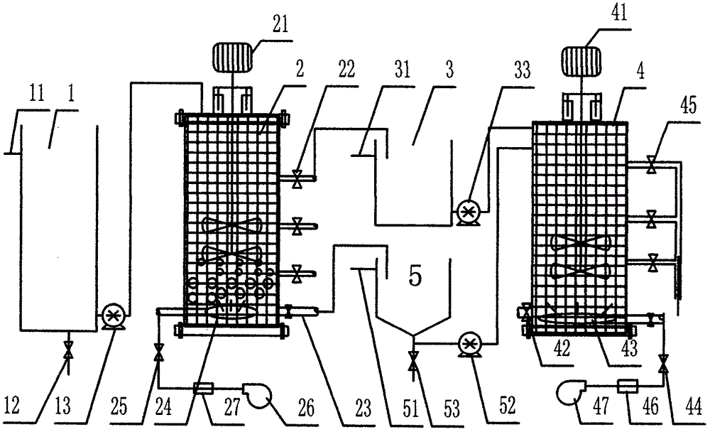 Device and method for internal carbon source denitrification coupling anaerobic ammonium oxidation treatment of urban sewage