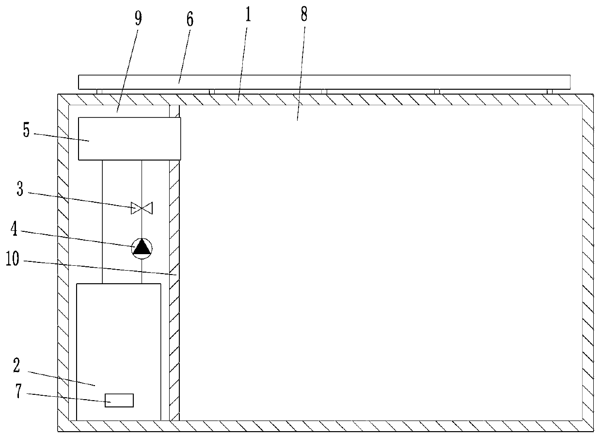 Energy-saving cold-accumulated-type refrigerating compartment