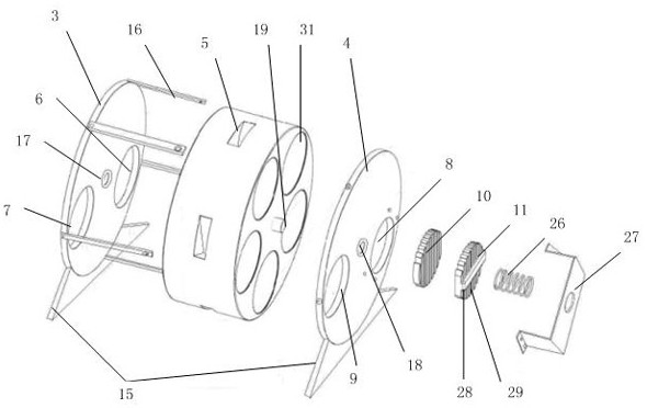 Wet garbage extrusion device