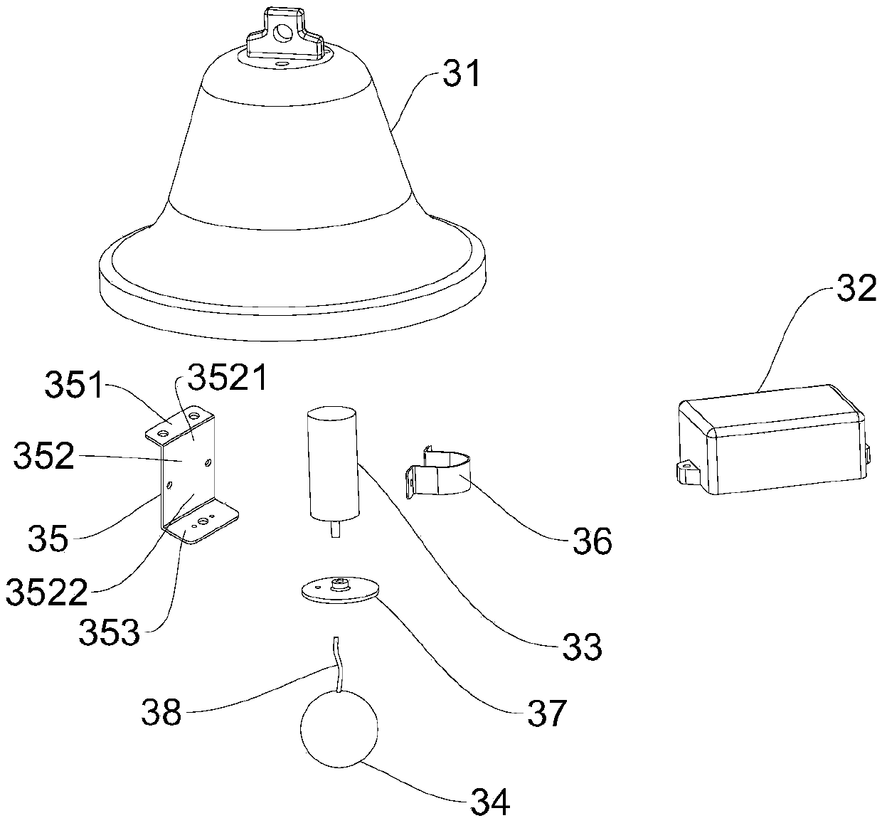 An electric bell assembly and a bell car