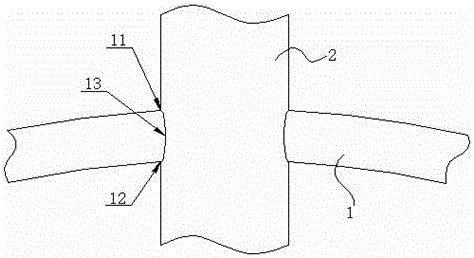 Arc-shaped cross frame and round pipe connection quality control method