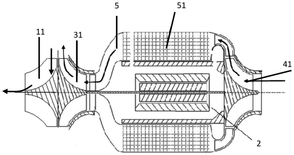 Two-stage centrifugal compressor for fuel cell