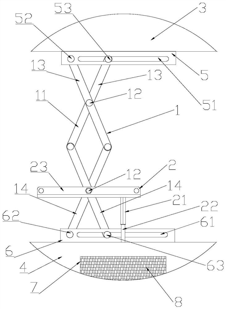 Heat dissipation device for two-end necking cabin section of underwater sealing cavity