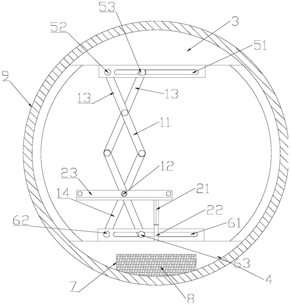 Heat dissipation device for two-end necking cabin section of underwater sealing cavity