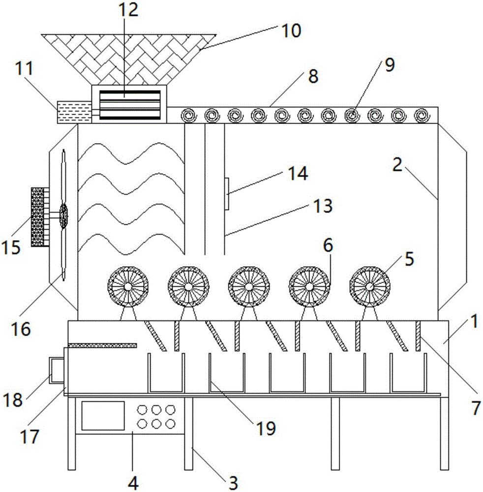 High-efficient tea winnowing machine convenient to adjust