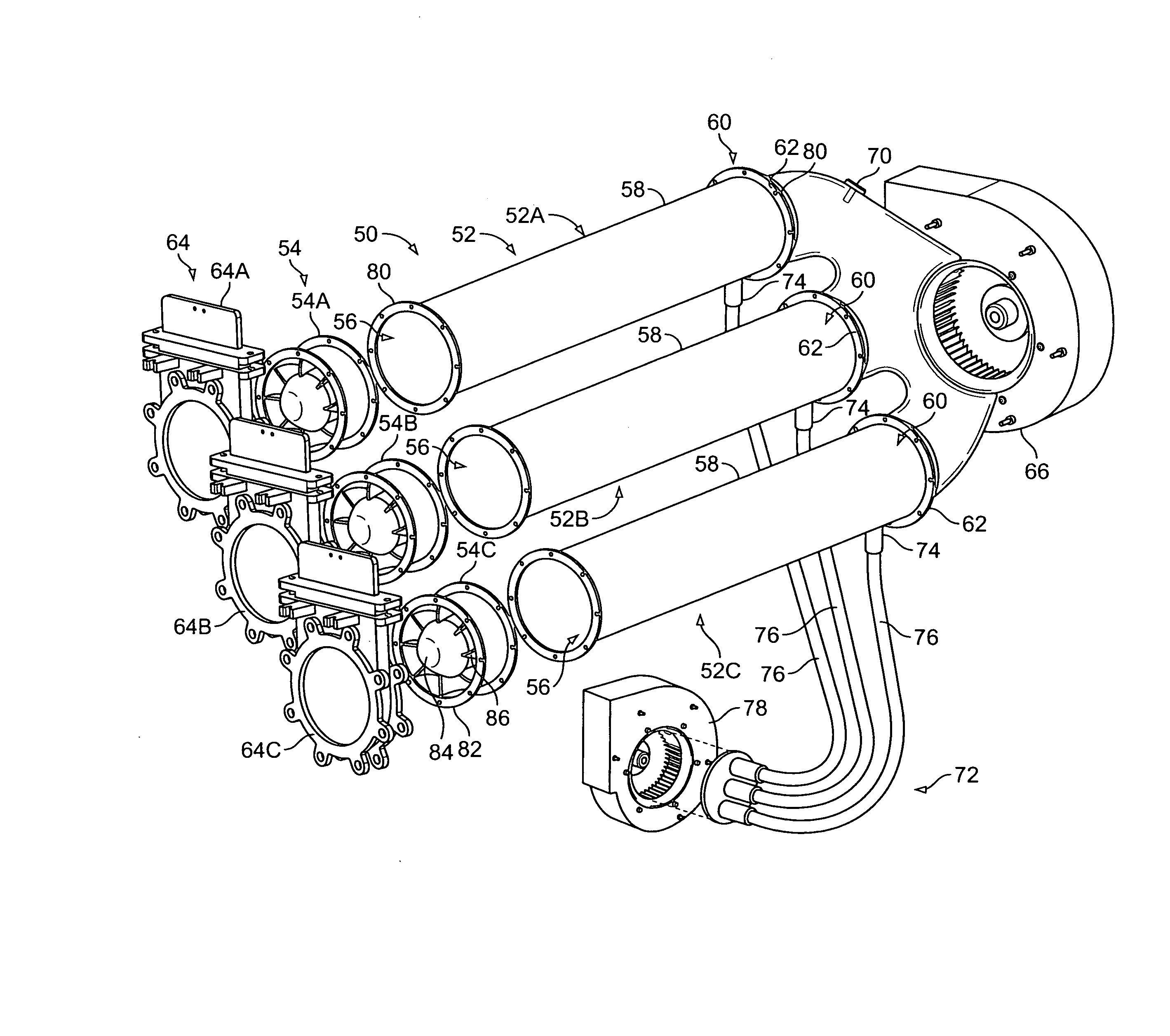 Dust separation system for use with mobile equipment