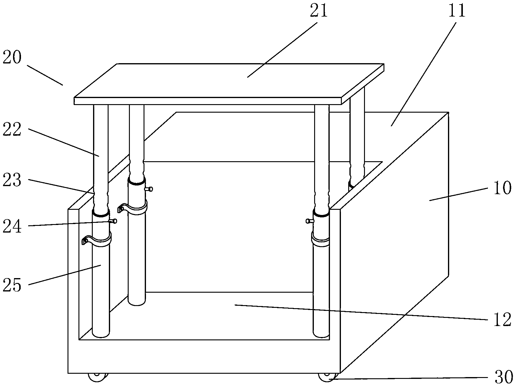 Movable lift type surgical observing stool