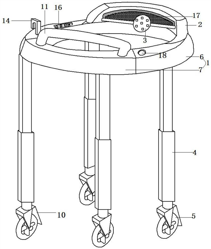 Obstetrical ward predelivery activity safety auxiliary device