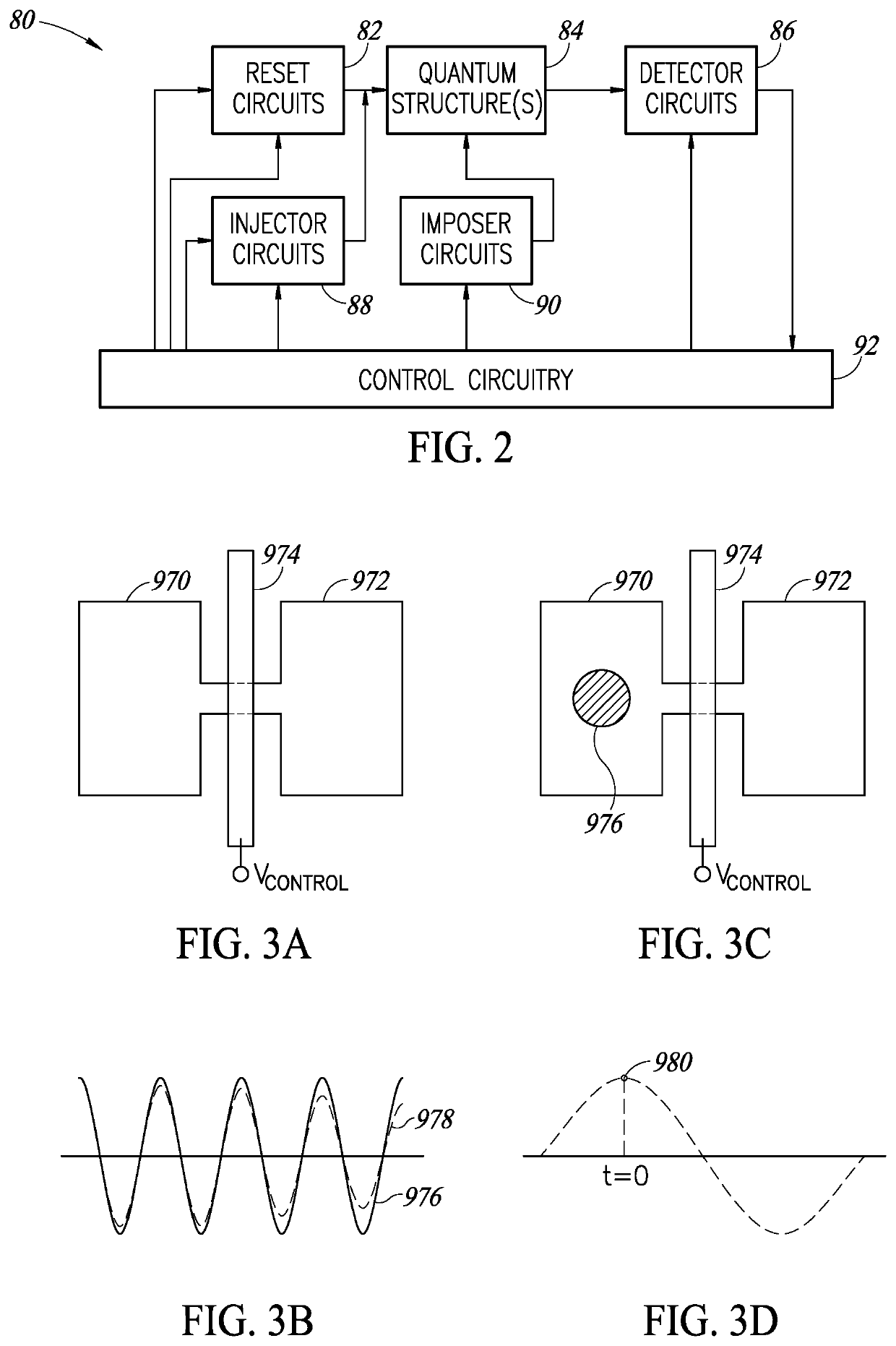 Multistage semiconductor quantum detector circuit incorporating anticorrelation