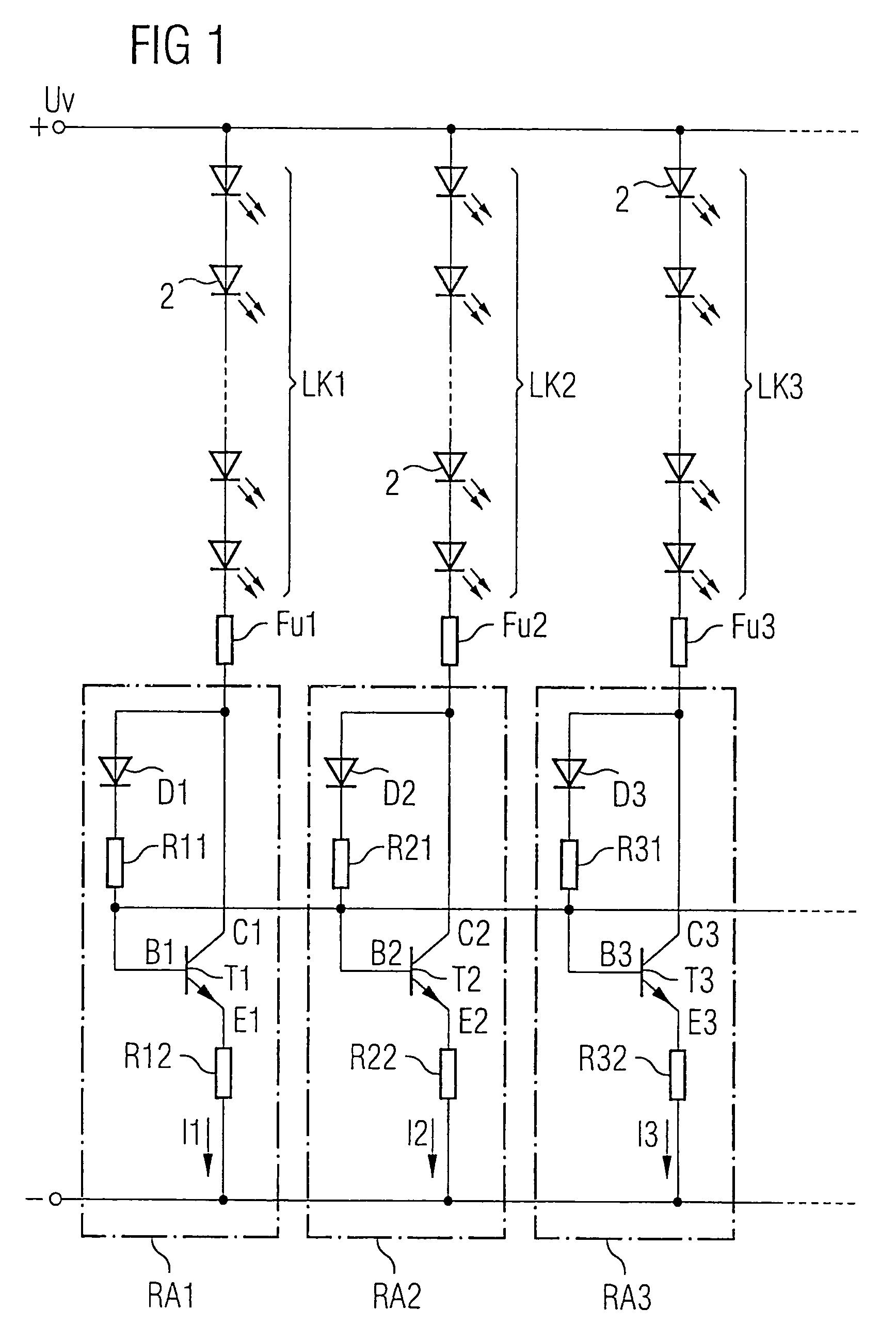 Circuit for an LED array