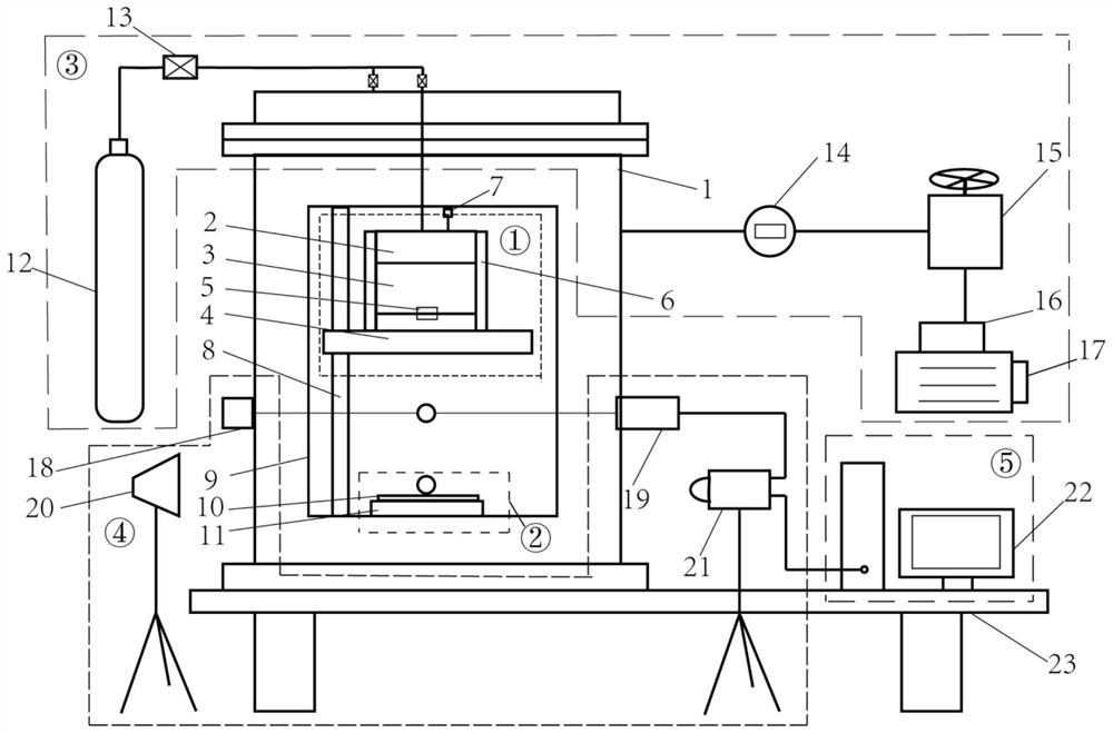 An experimental device and method for high-temperature molten metal droplet impacting a wall in a negative pressure environment