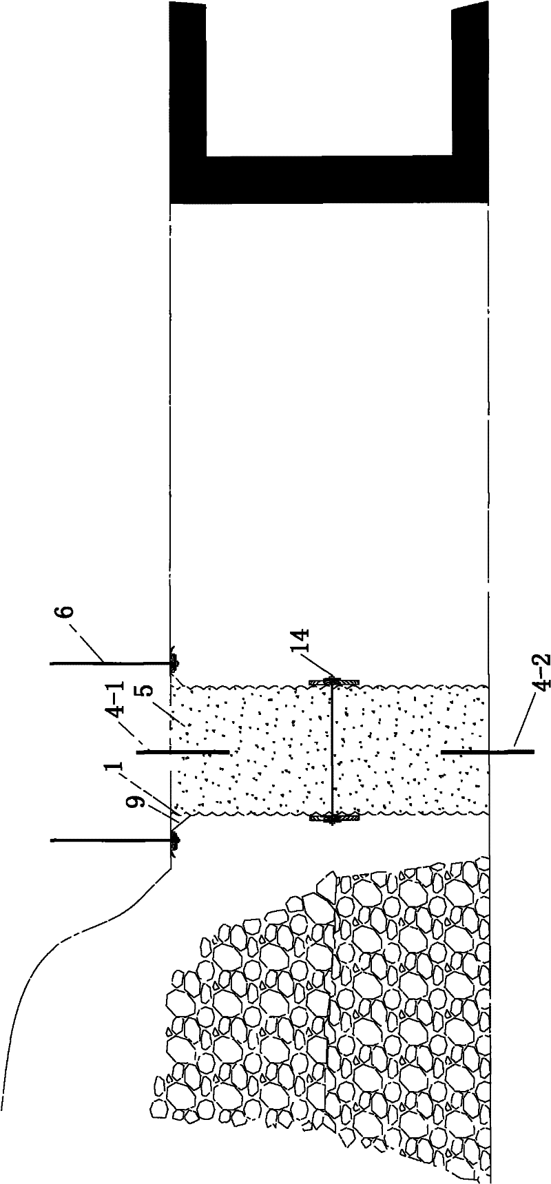 Device and method for pouring concrete continuous wall along gob-side entry in mining face