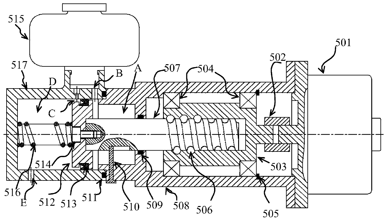 Hybrid dual-loop brake system with various working modes, and brake method