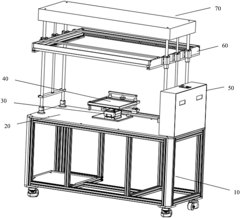 Test equipment of wide-angle lens module and application of test equipment