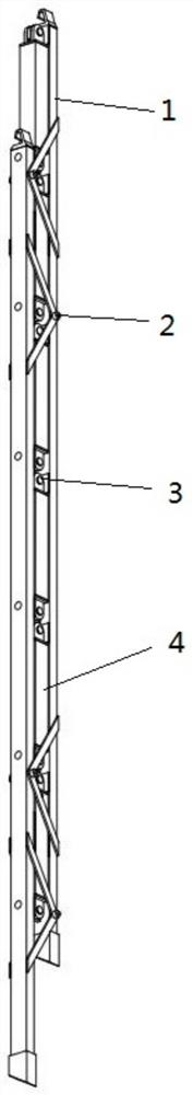 Vehicle-mounted folding working ladder