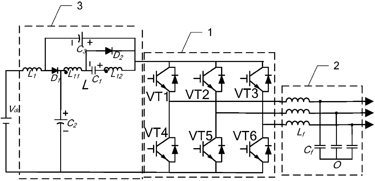 Coupling inductance quasi-Z source inverter based on voltage doubling capacitor and modulation method of coupling inductance quasi-z source inverter