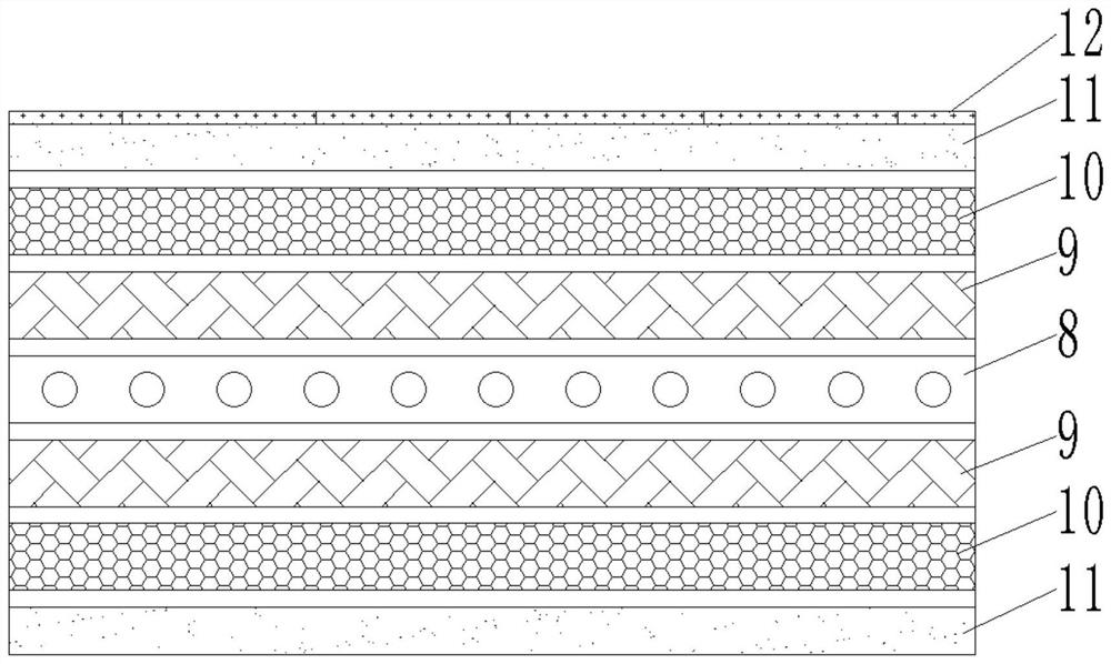 Seamless splicing and paving process of floor cloth for subway vehicle