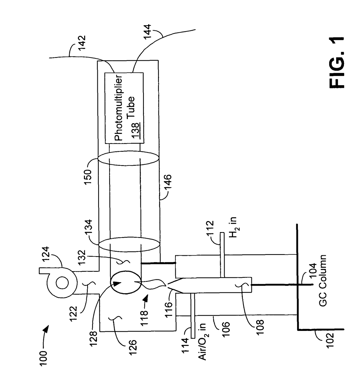 Flame photometric detector having improved sensitivity