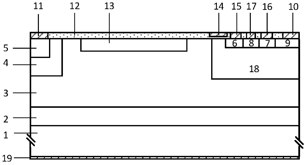 Single-grid control voltage current sampling device based on LIGBT