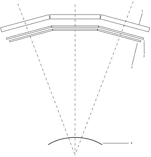 Stereoscopic three-dimensional display based on multi-screen splicing