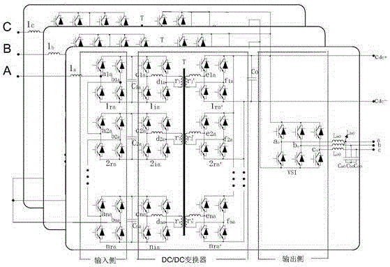 Energy router topology structure realizing distributed power supply integration