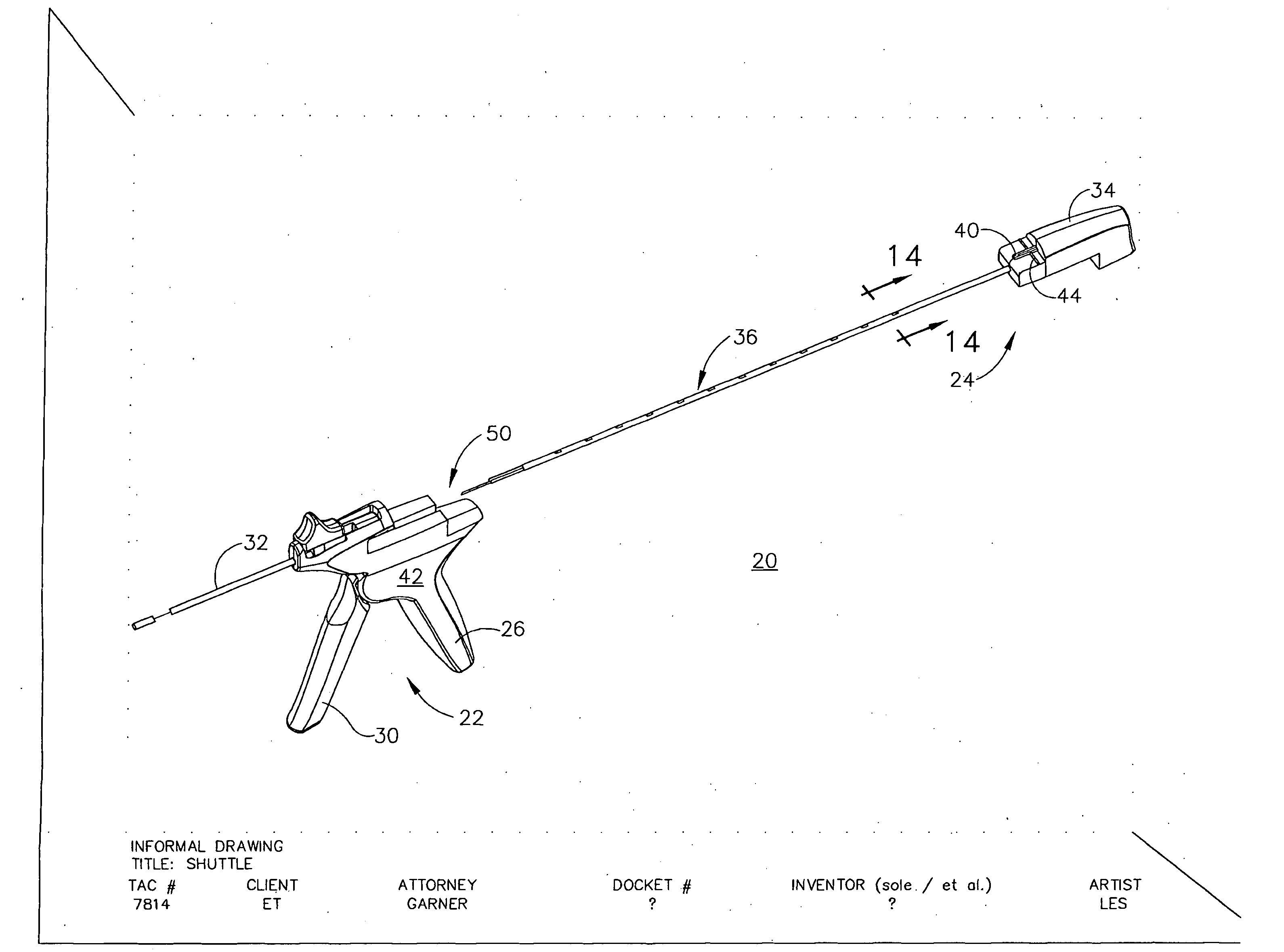 Reloadable laparoscopic fastener deploying device with disposable cartridge for use in a gastric volume reduction procedure