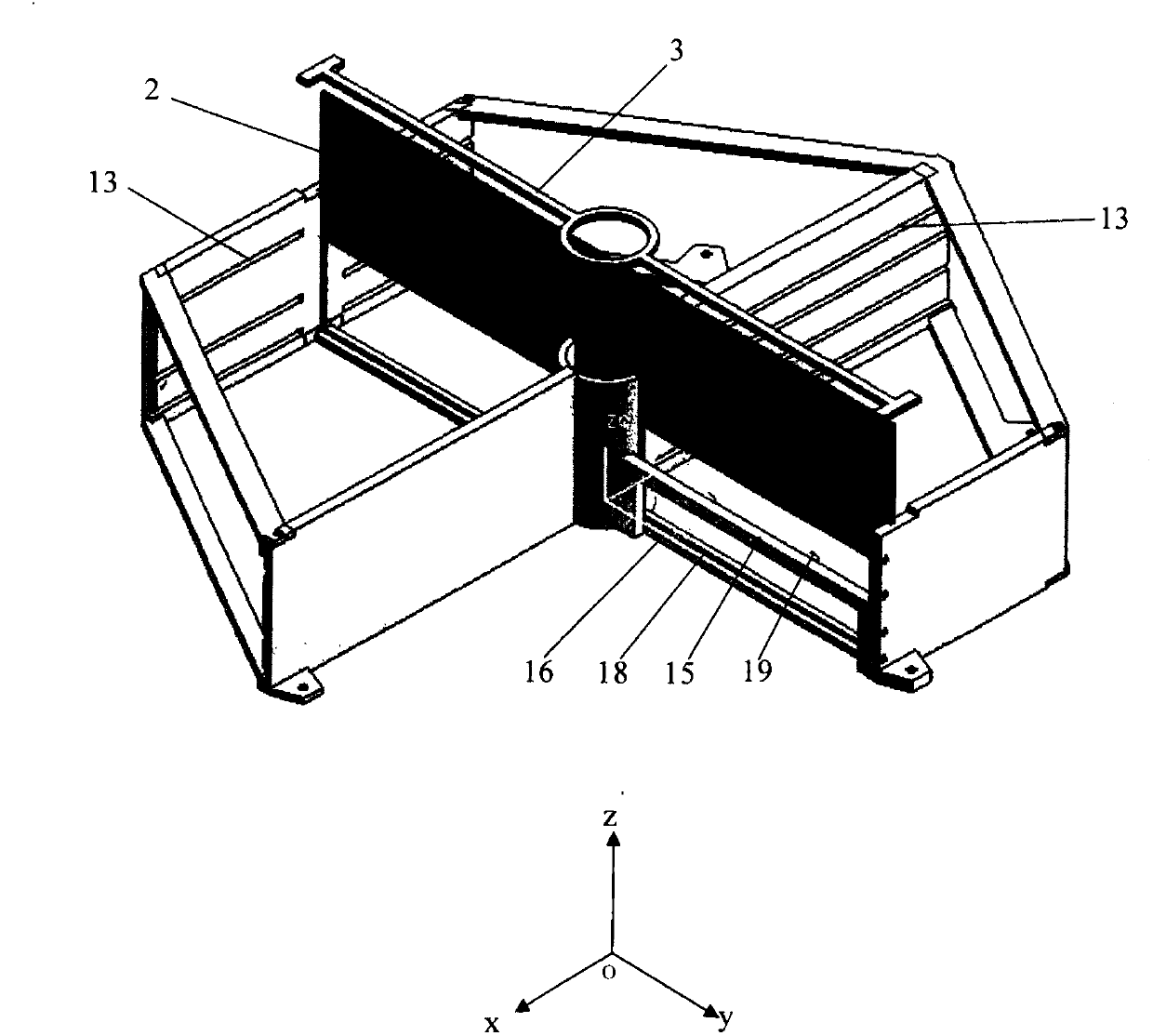 Structure box of satellite-carried electronic system for micro/nano satellite