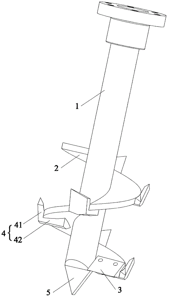 Spiral bit capable of conveniently drilling into soil of deep scarification cultivation machine