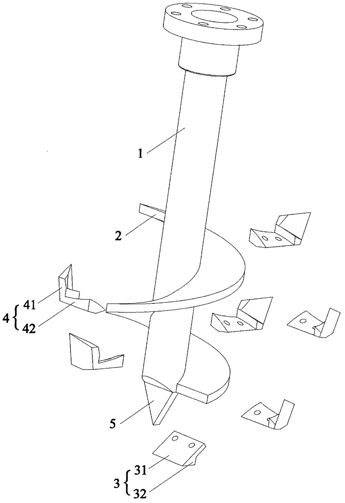 Spiral bit capable of conveniently drilling into soil of deep scarification cultivation machine