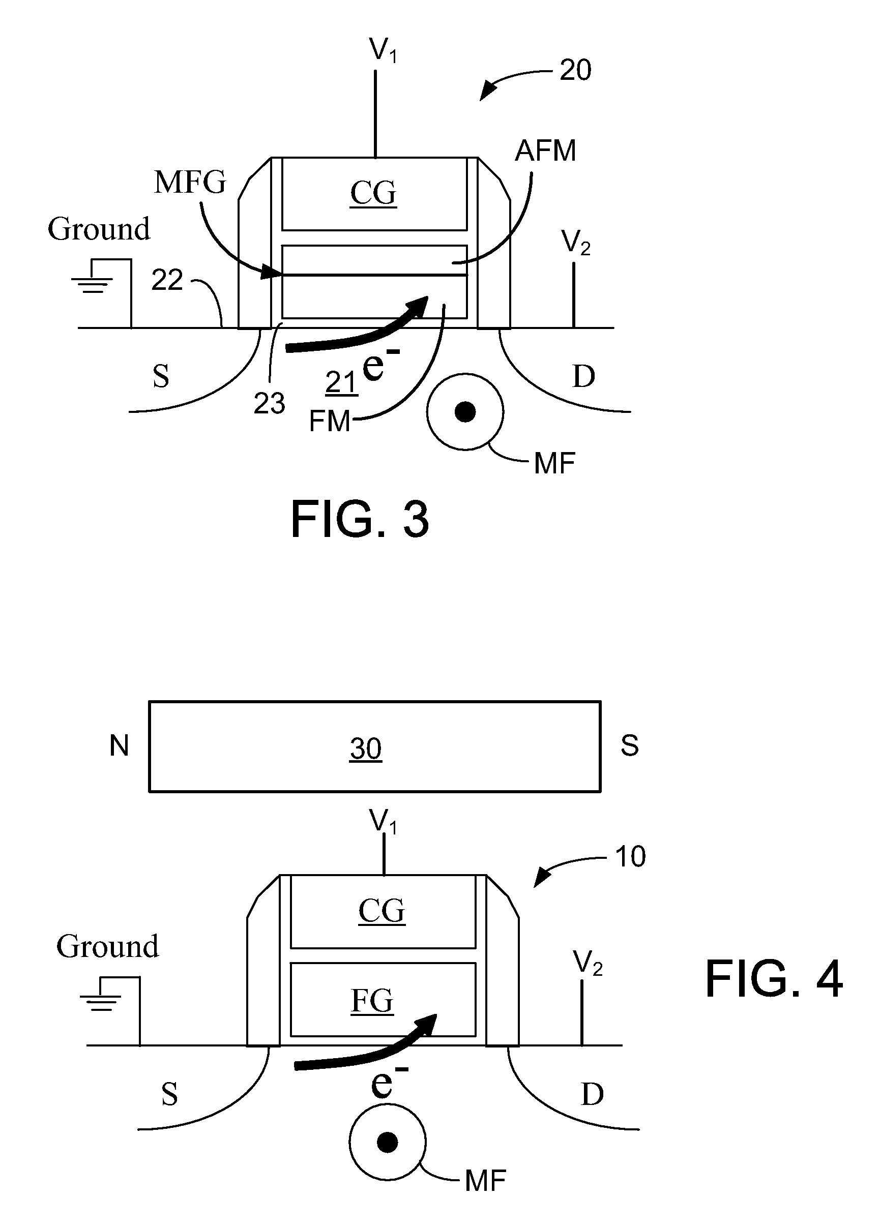 Magnetic floating gate memory