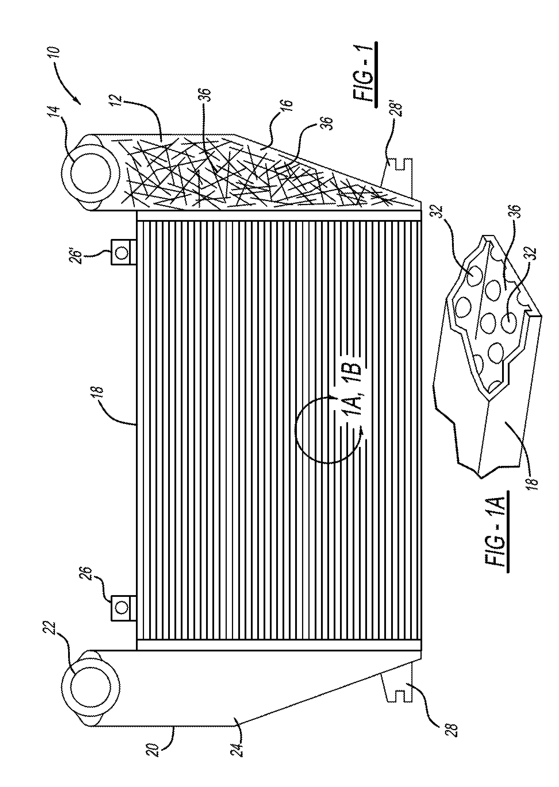 Inlet air turbulent grid mixer and dimpled surface resonant charge air cooler core